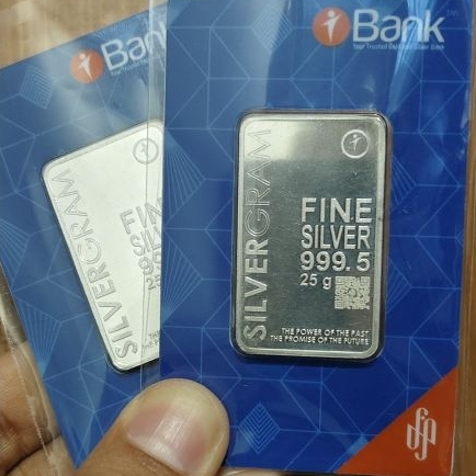 Fine Silver Perak Murni 999 Silver Bar Batangan Silvergram Silverium Antam 25 gram