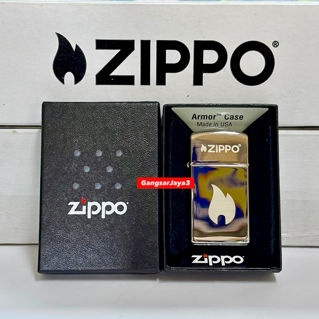 korek zippo original USA 1606 Slim armor Zippo logo
