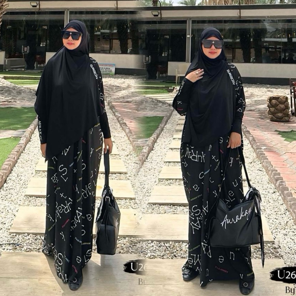 AURAKAY GAMIS DRESS FITRIYAH SET HIJAB ORI BY AURAKAY
