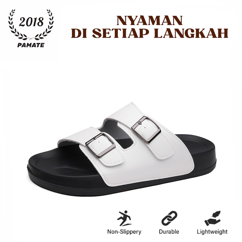 PAMATE 2018 Sandal Pria Sandal Slide Selop Men Shoes Slip On - Casual Anti Selip & Nyaman