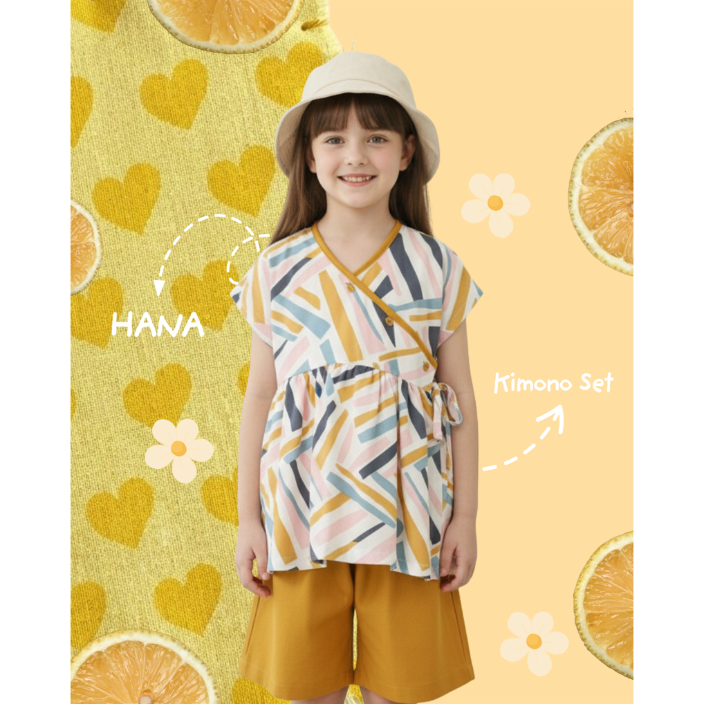Setelan Rayon Anak Hana Kimono Hana - Meeneeloo
