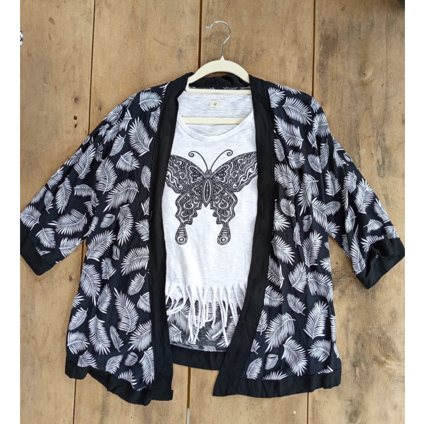 Set baju pantai bali dalaman dan cardigan