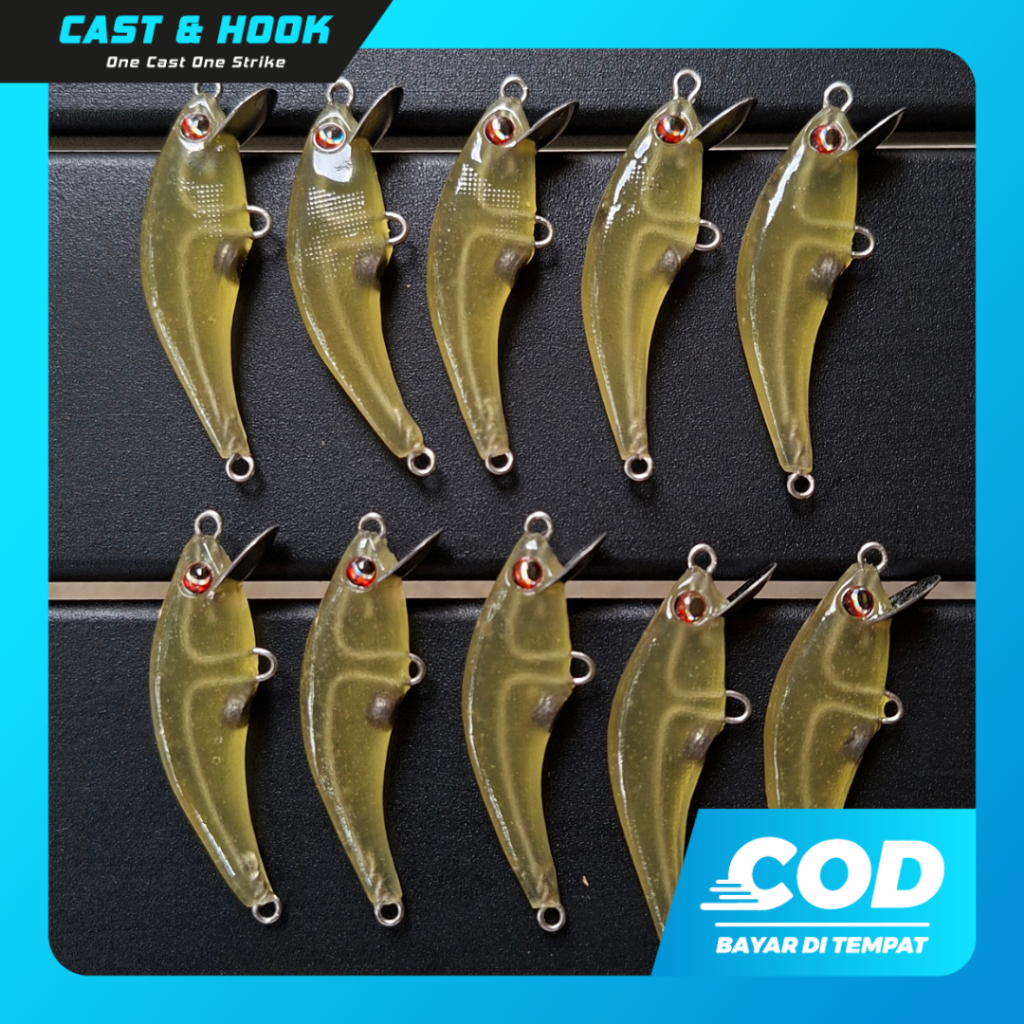 Umpan Casting Ikan Predator Cetul India 5.5 cm dan 4.5 cm Casting Hampala / GT / Barramundi / Mangro