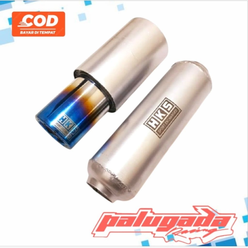 Paket Knalpot Hks Gronel + Resonator suara bass adem untuk segala jenis mobil bensin