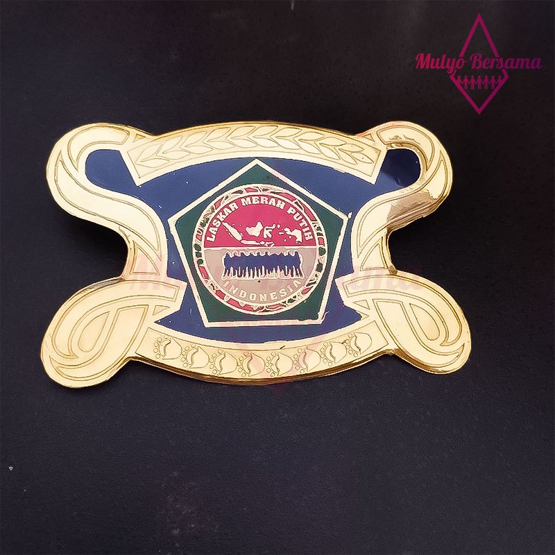 Pin LMPI Biru Emblem Logo Laskar Merah Putih Indonesia Emblem - Mulyo Bersama