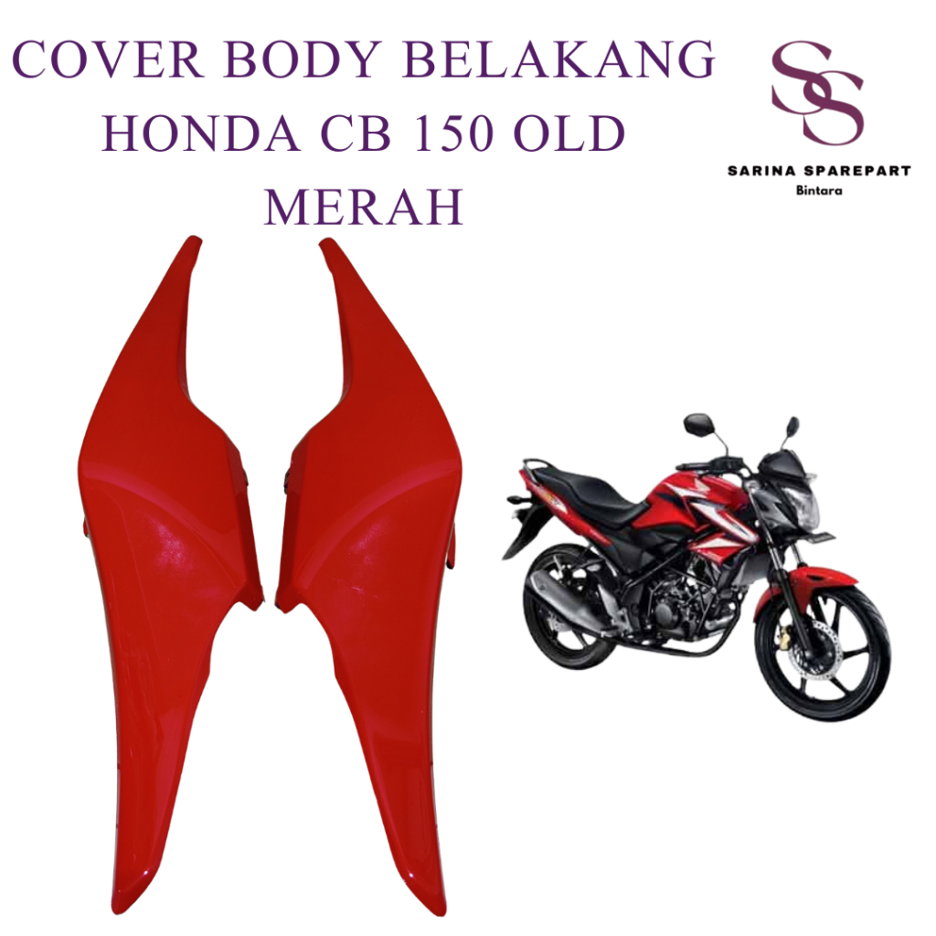 Cover Body Belakang CB 150R Lama Bodi Samping CB 150R Old MERAH Tenshi