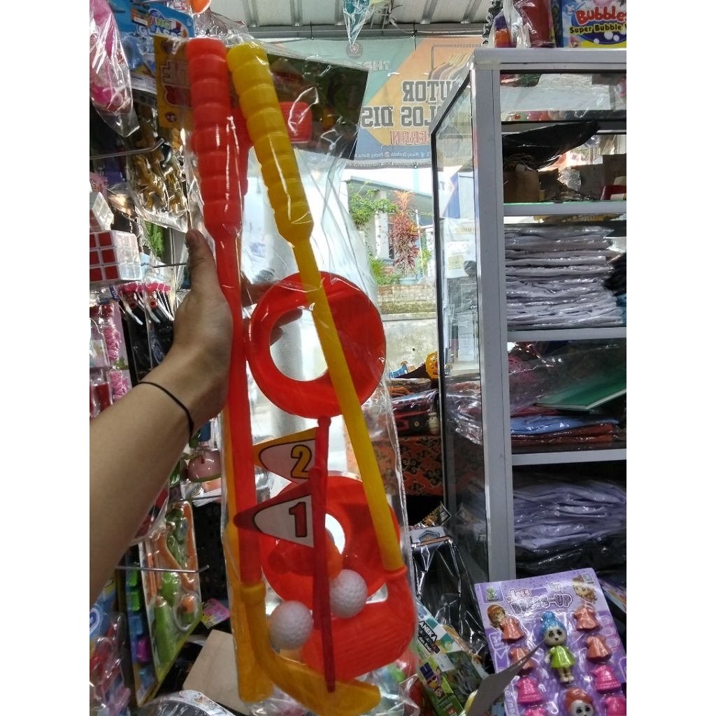 Mainan Golf Anak Set Stick & Bola / Golf Toy Set Kids Sport - Edukasi Anak