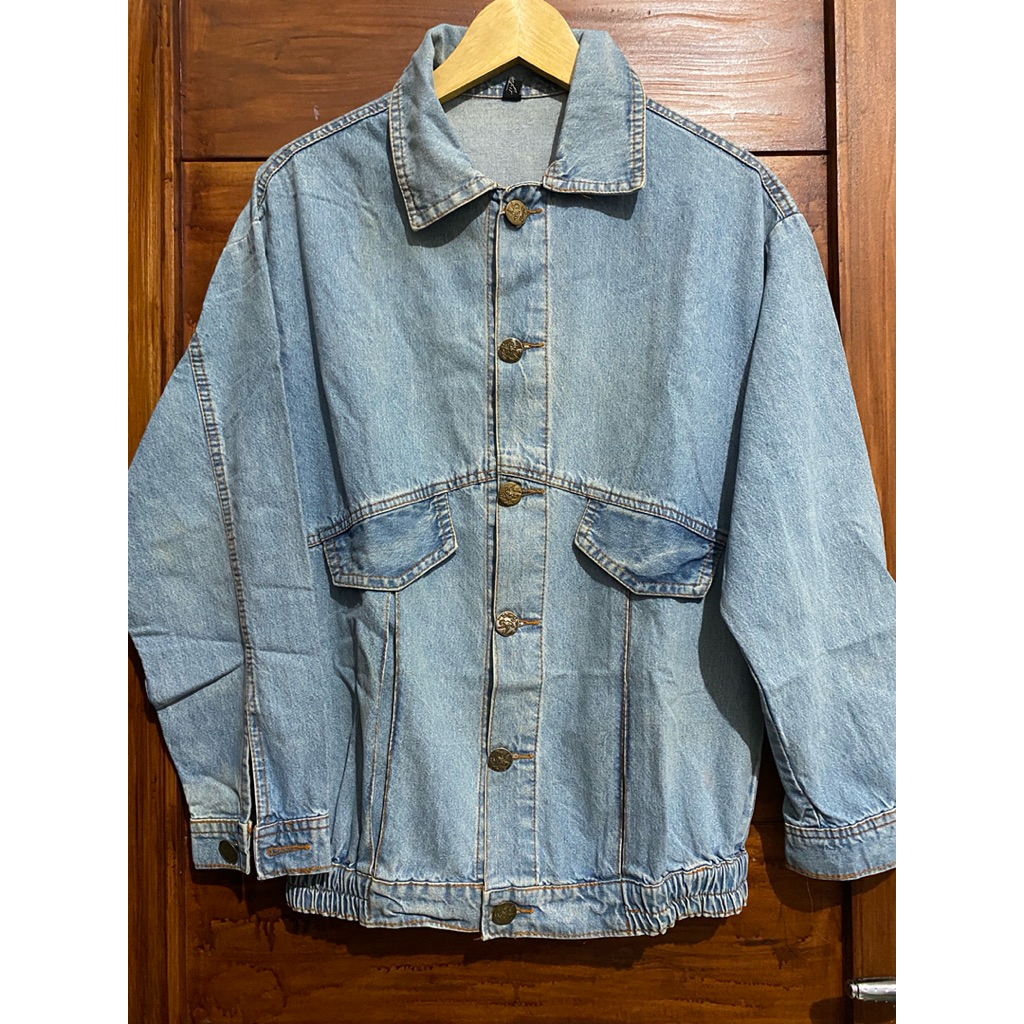preloved oversize denim jacket