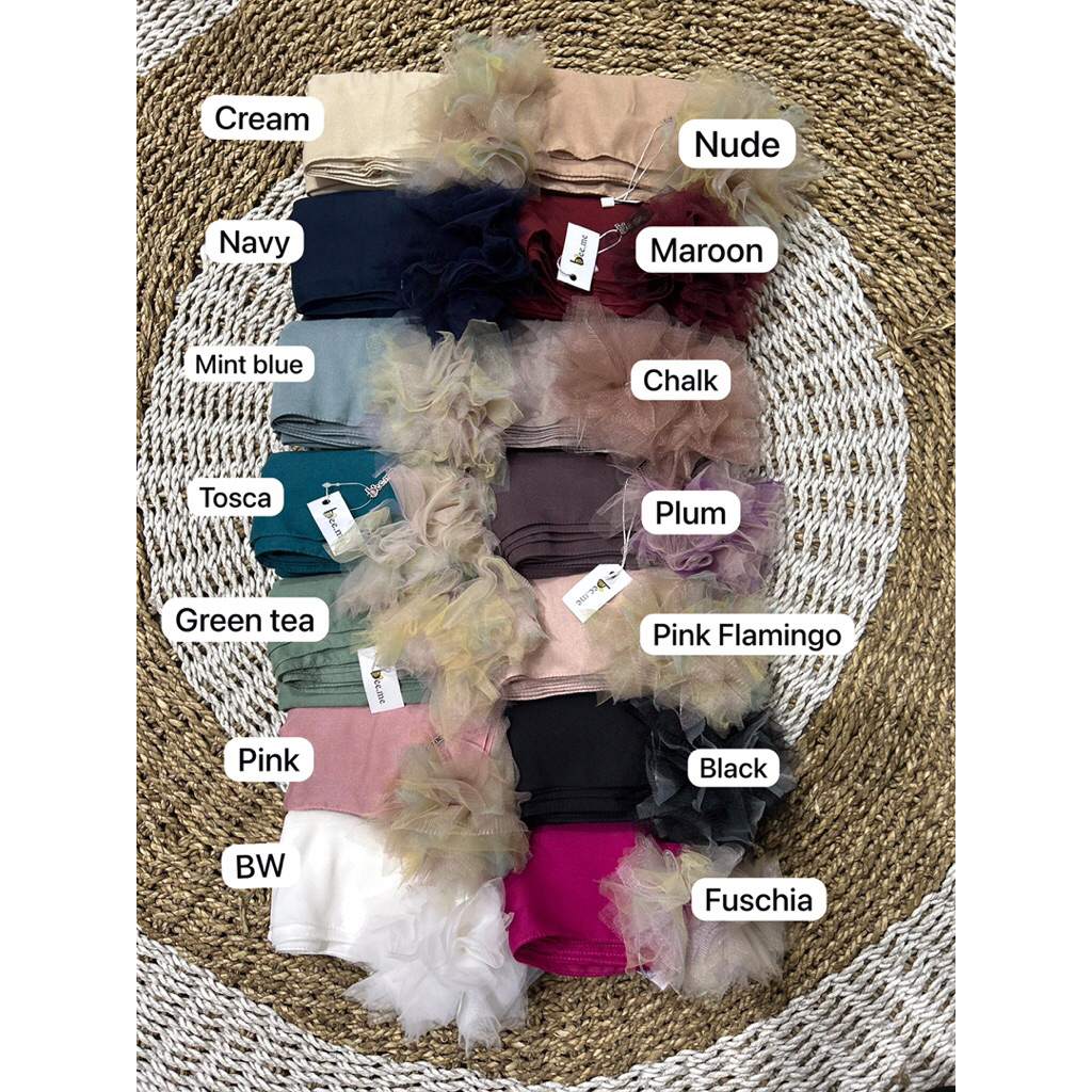 HIJAB BEEME SERIES LYTHA TASSEL TULLE