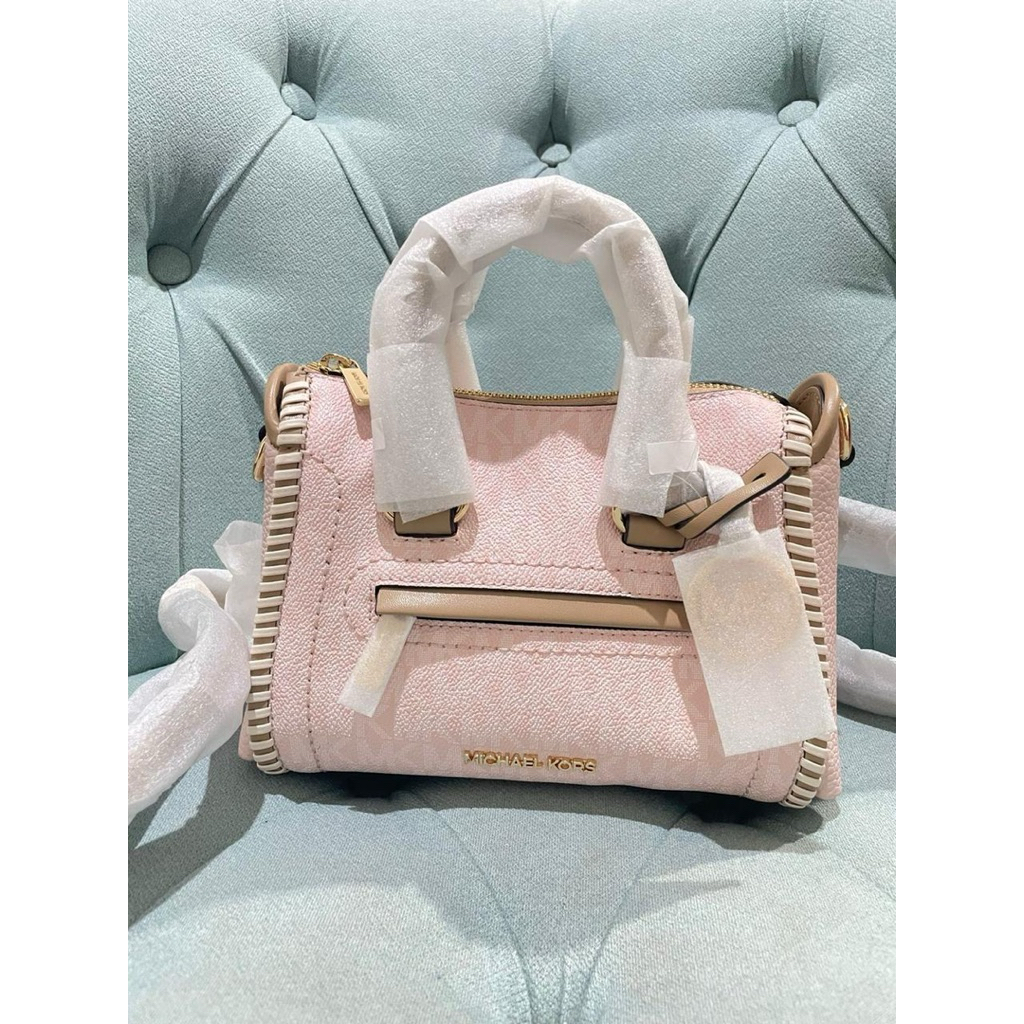 MK Carine XS Top Zip Satchel Crossbody Bag / Powder Blush Multi