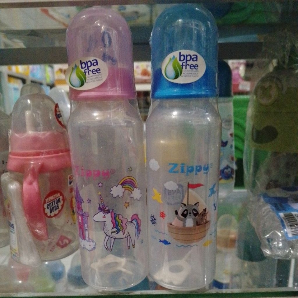 zippy botol susu bpa free 240ml berhadiah spout minum ok-271
