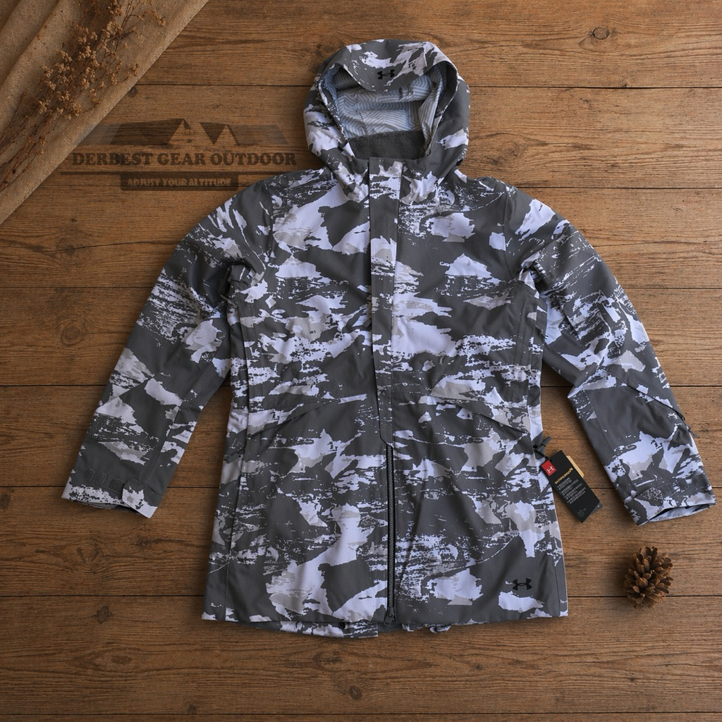 Jaket Hiking Wanita Ua Storm 3 Coldgear Infrared Camo Insulated Jacket Ski Waterproof Original