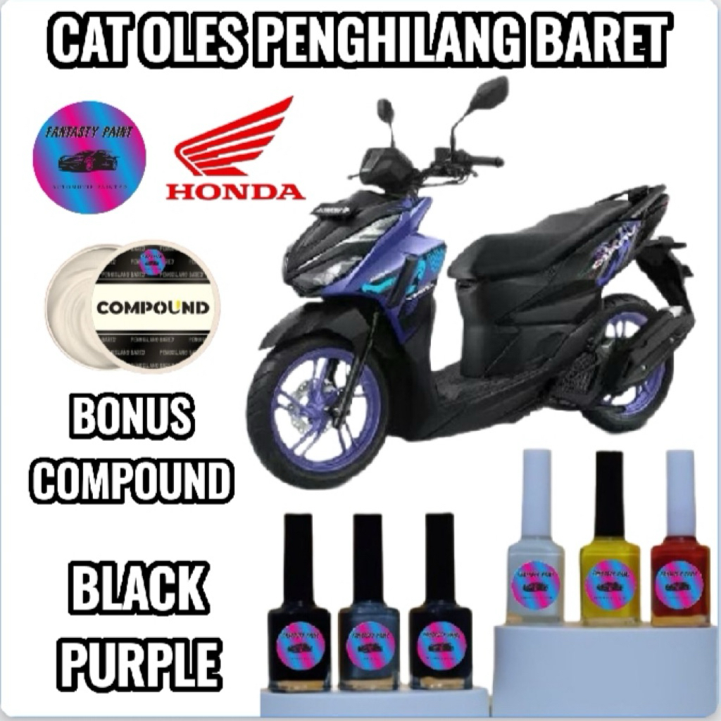 CAT OLES PENGHILANG BARET MOTOR HONDA VARIO STREET 125 NEW 2026 CBS & ABS WARNA BLACK PURPLE HITAM D