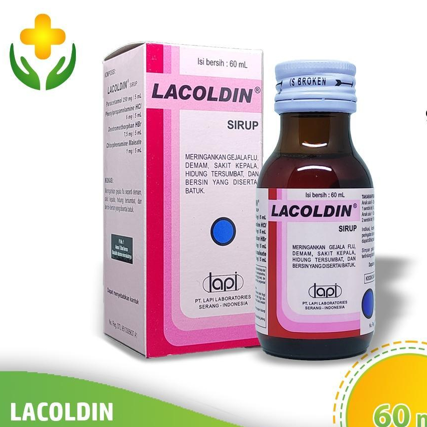 Lacoldin Sirup 60 Ml - Obat Flu Batuk Pilek Demam Dewasa
