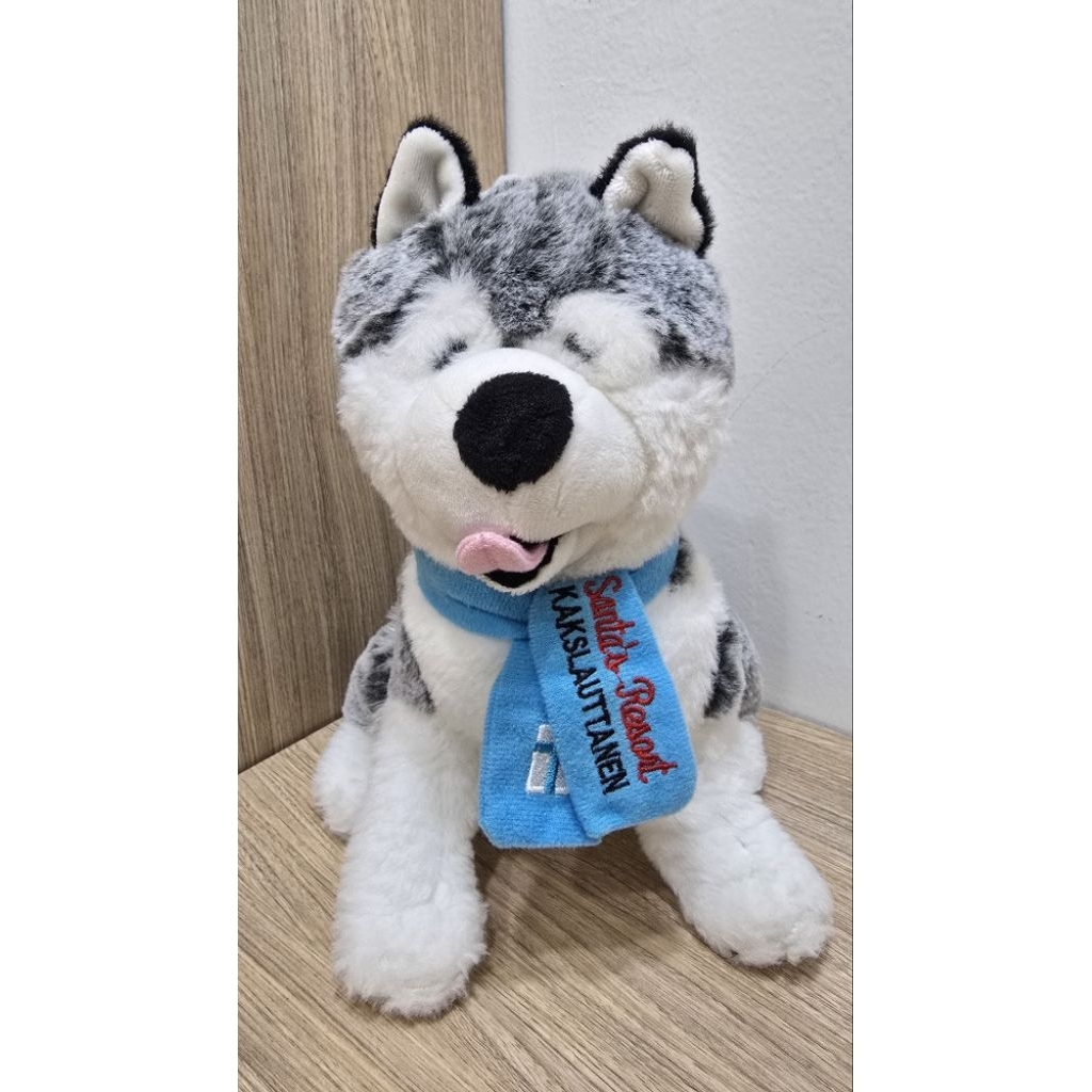Lapland Santa’s Resort Kakslautlanen Souvenir Siberian Husky Dog doll / Finland Siberian Husky Dog P