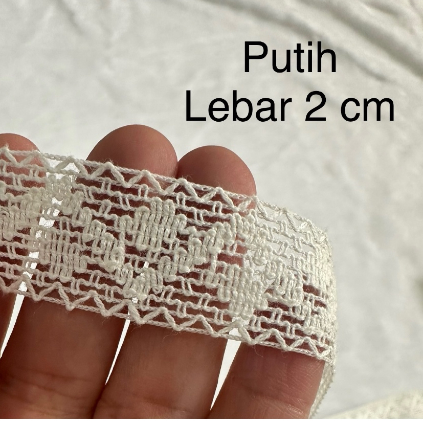 Renda Rajut Renda Lembut Renda Meteran Renda Pinggiran Kerudung Pinggiran Mukena