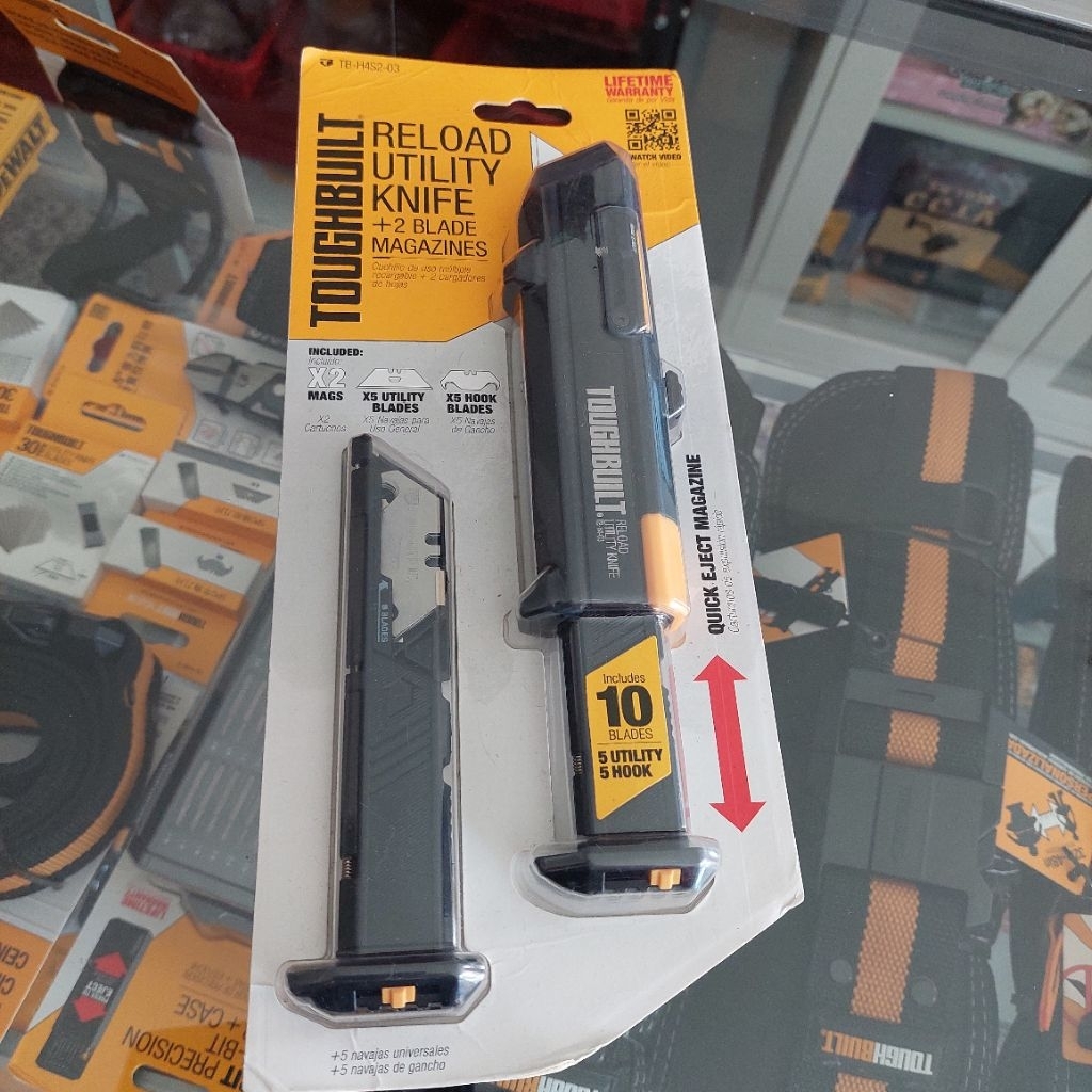 TOUGHBUILT TB-H4S2-03 Reload Utility Knife awith 2 Blade Magazines Interchangeable Magazine Hand Mul
