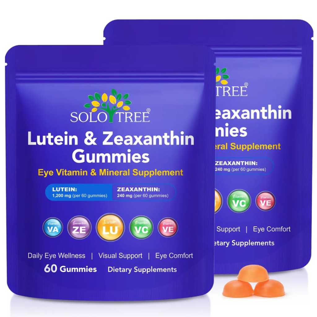 Solo Tree Lutein & Zeaxanthin Gummies 60 Pcs - Nutrisi Mata Sehat dengan 40mg Lutein & 8mg Zeaxanthi