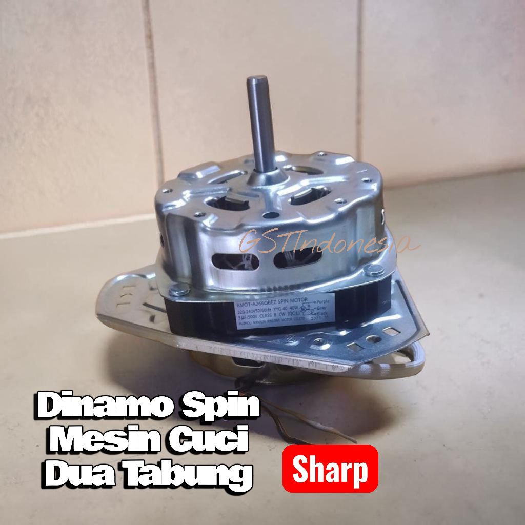 Dinamo Spin Pengering Mesin Cuci Sharp ORIGINAL - Motor Spin Sharp 2 Tabung RMOT-A266QBEZ YYG-40
