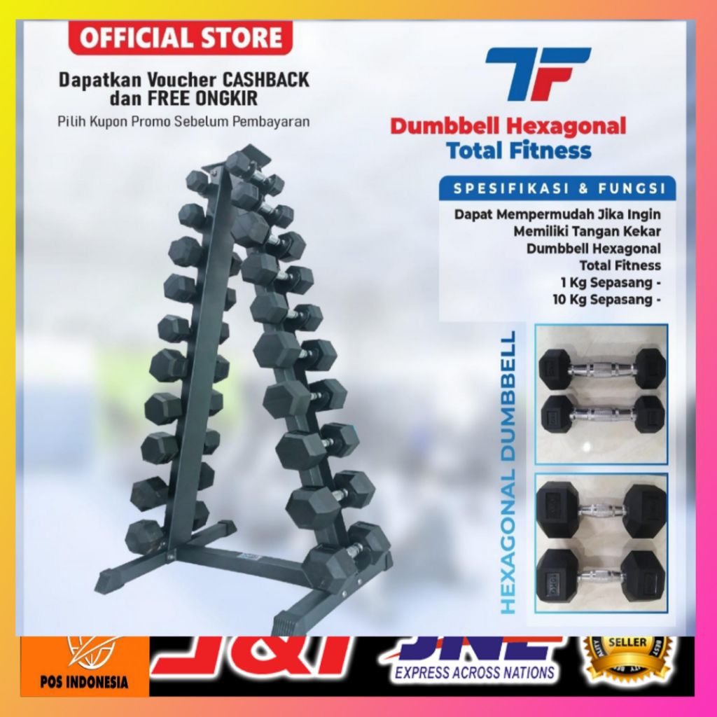 dumbell +rack-total fitness 1kg-10kg(original)dumbell set-dumbel set-barbell-rack dumbell-rak dumbel