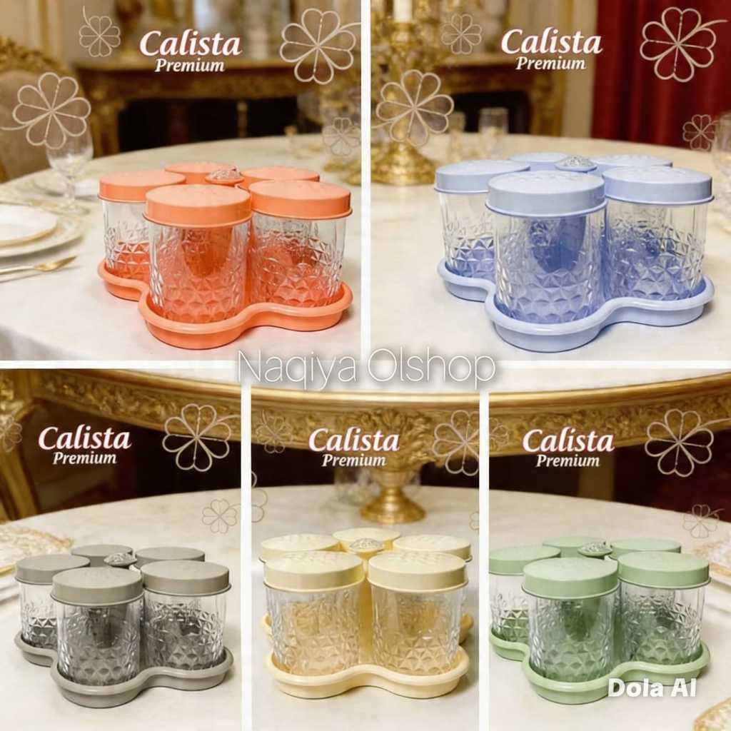ELEGANToples Plastik Calista 5 Daun Premium / Toples Lebaran Calista