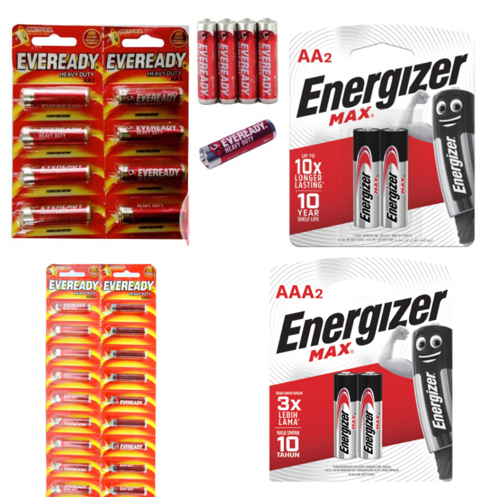 Baterai Energizer AA AAA - Baterai Eveready AAA AA