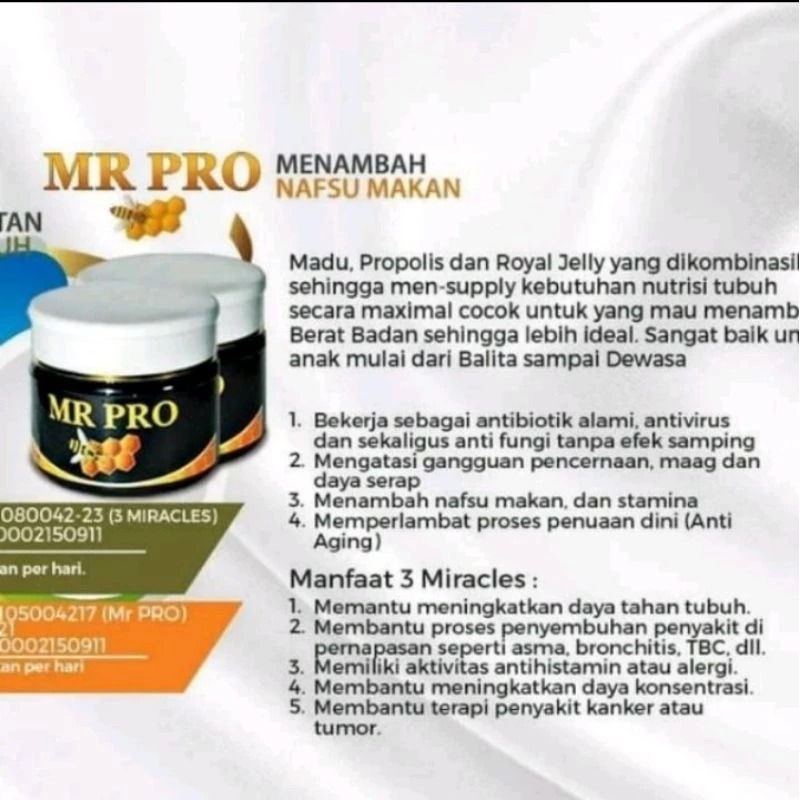 madu mrpro produk ori hwi bisa bikin gemuk badan dan obat diare