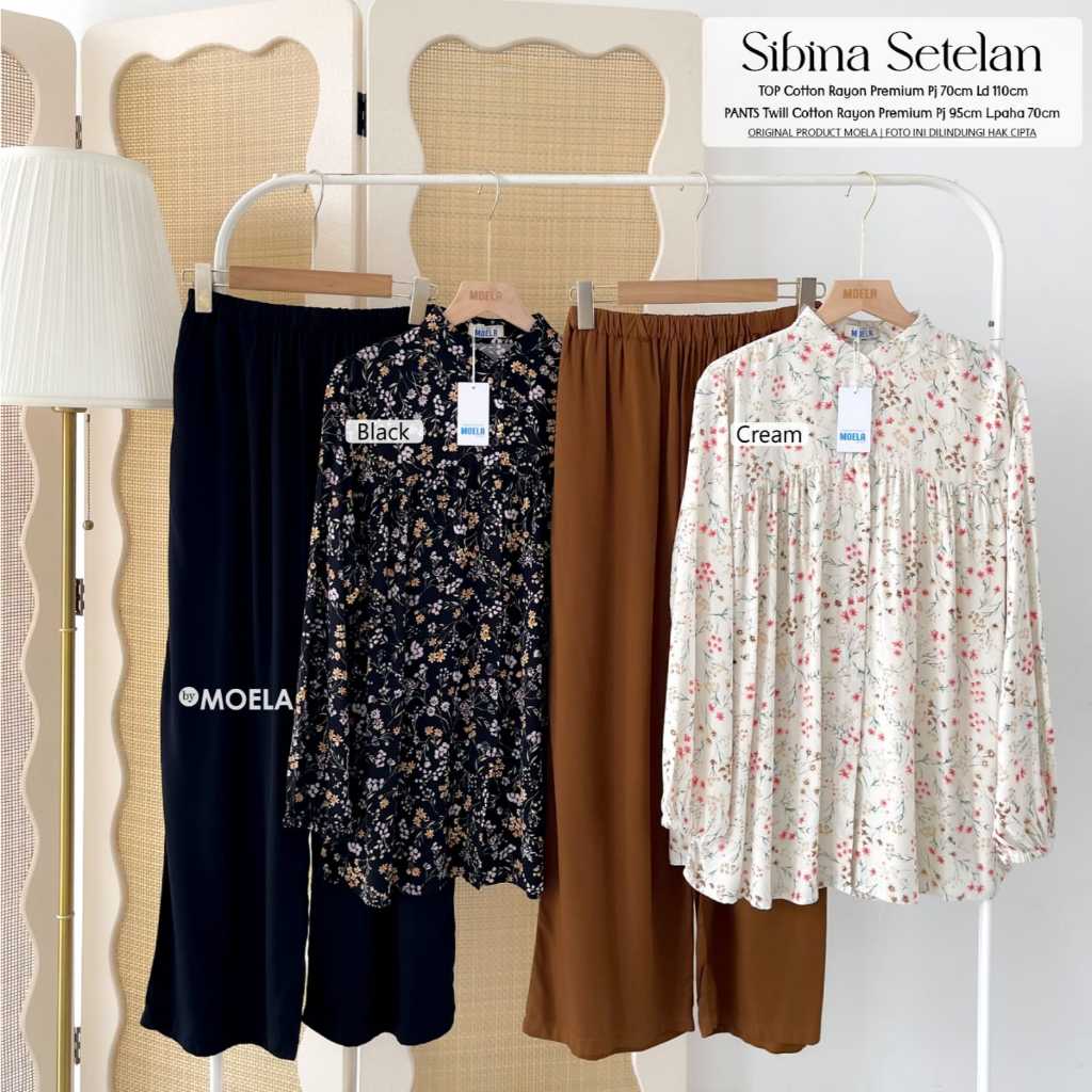 SIBINA SET WANITA MURAH COTTON RAYON PREMIUM HALUS NYAMAN BY MOELA