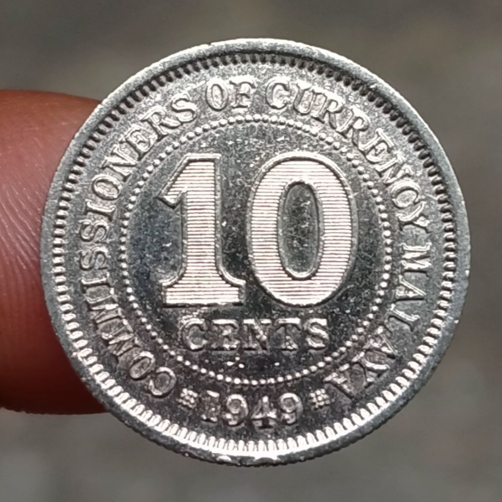 Koleksi Koin Kuno Malaya 10 cents 1948-1950 King George VI