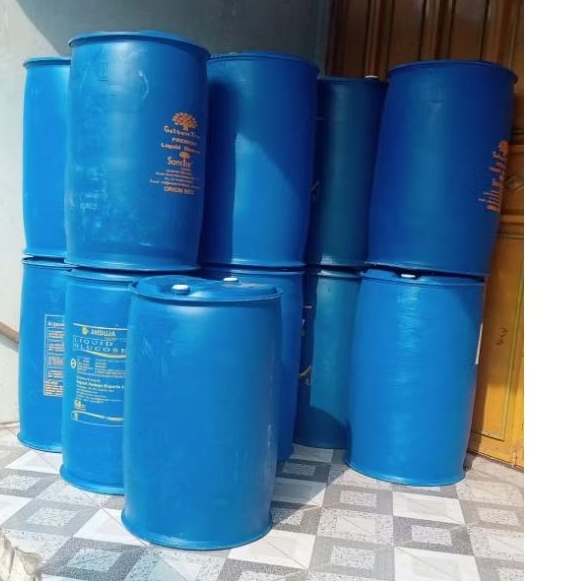 Masih Promo Drum Plastik Bekas Gula Cair kapasitas 200 L