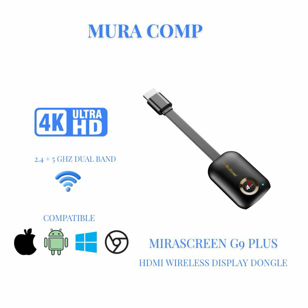 Mirascreen G9 Plus HDMI Wireless Display Dongle 5G 2.4G Dual Band 4K