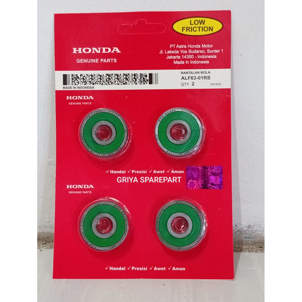 GROSIR 10 pcs Laher Roda 6301RS HONDA Vario,Beat,Scoopy,Supra,Blade,Karisma,Megapro,TIGER,dll