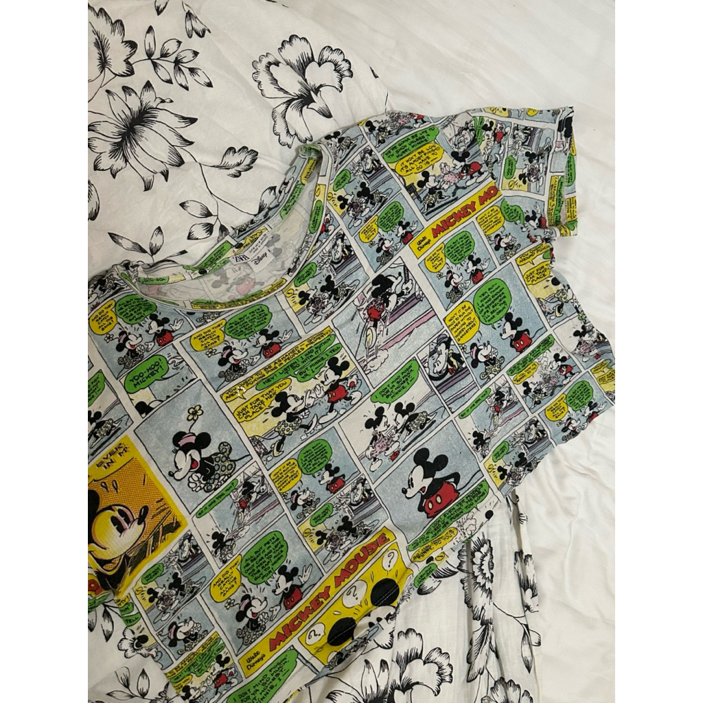 zara x disney tshirt crop top