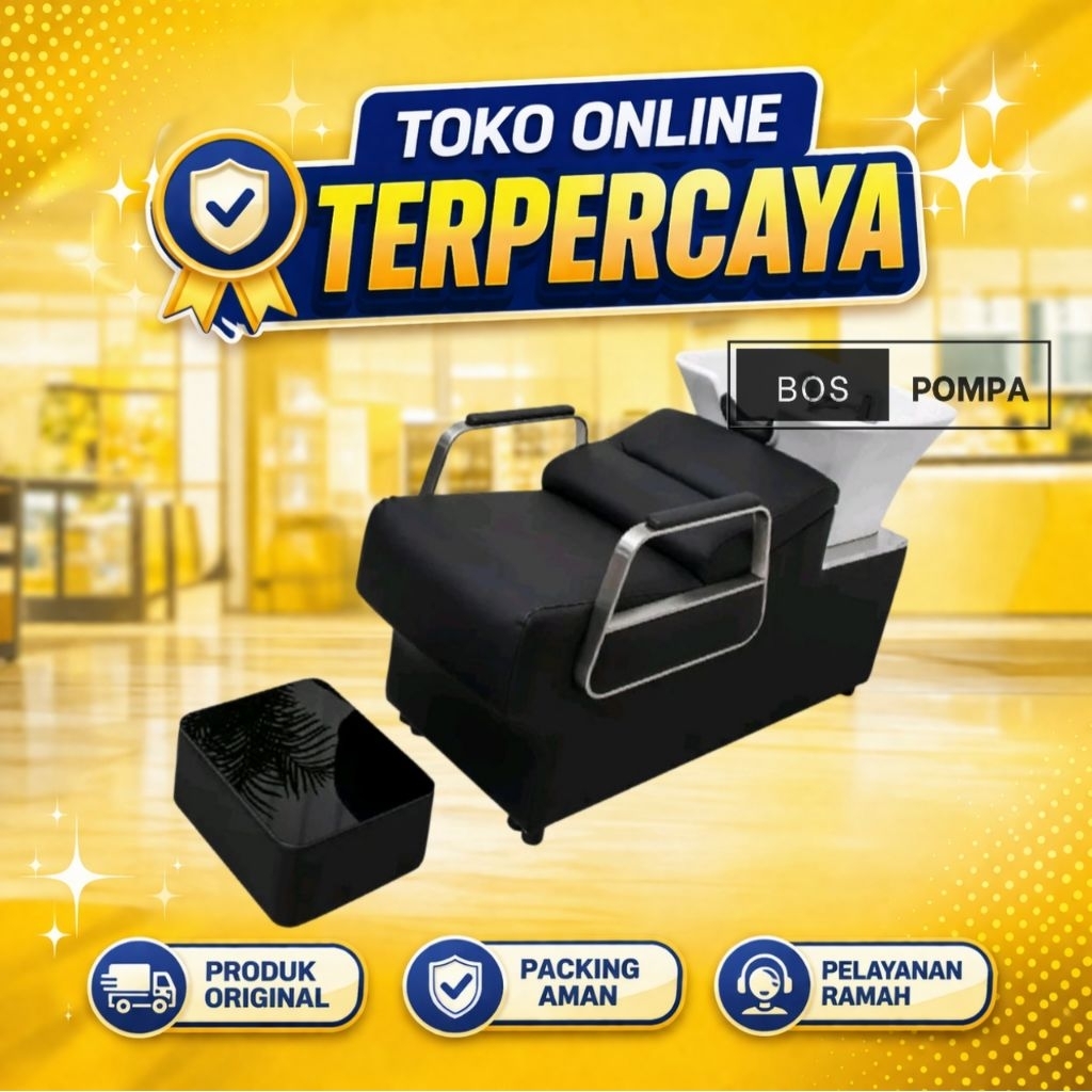 washback salon| kursi cuci rambut| kursi creambath - Black