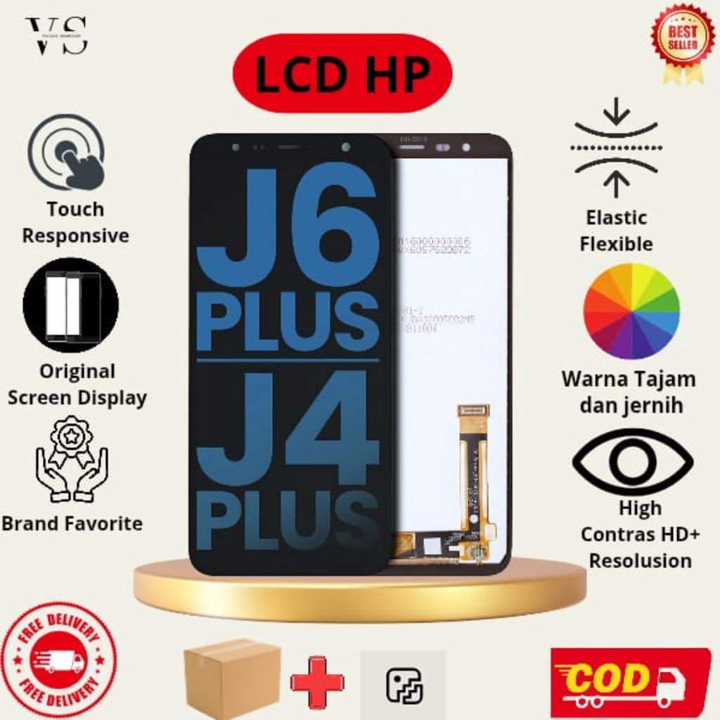 (COD) LCD+TS SAMSUNG J6 PLUS/J4 PLUS FULLSET TOUCHSCREEN KUALITAS 100% ORIGINAL BERGARANSI