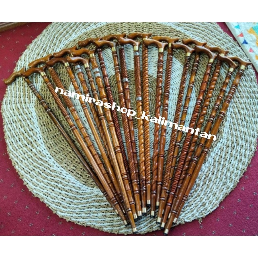 Tongkat Jalan Kayu Ulin | Tongkat Ulin | Tongkat ukir unik | Tongkat Jalan