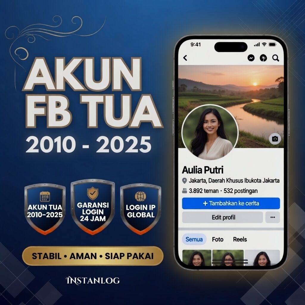 Akun Fb Tua 2010-2025 Siap Pakai | Teman 50-5000 Real People | Untuk Pribadi, Marketplace, Spam Dll