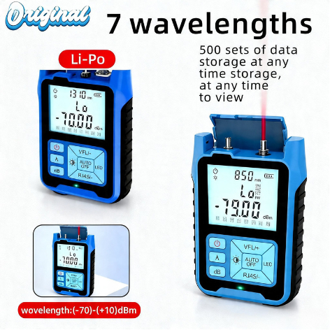 OPM 2 in 1 Optical Power Meter 2 in1 VFL Network Cable Test Gelombang Alat Tester Fiber Optik