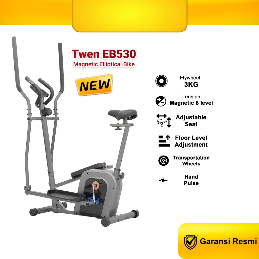 TWEN EB530 Alat Fitness Elliptical Crosstrainer Magnetic Elliptical Bike