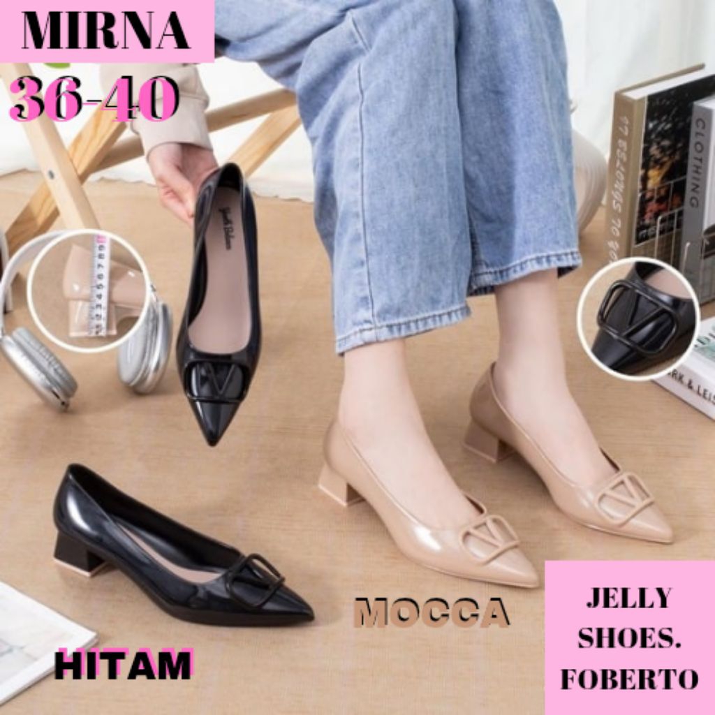 (COD)SPATU SEPATU JELLY SHOES JELLYSHOES PANSUS KERJA GLOSSY TAPAK TAHU CEWE CEWEK WANITA IMPOR IMPO