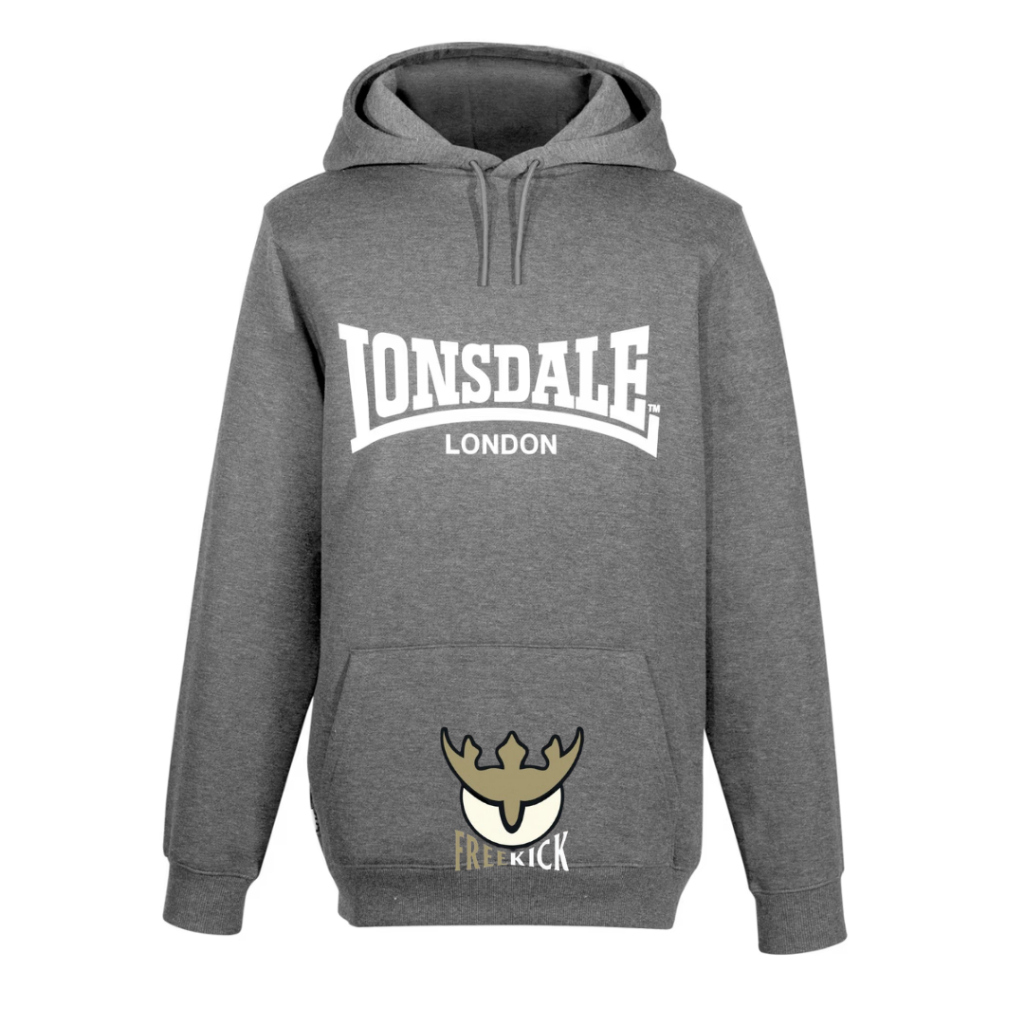 HOODIE LONSDALE LONDON CHARCOL DARK GREY ORIGINAL