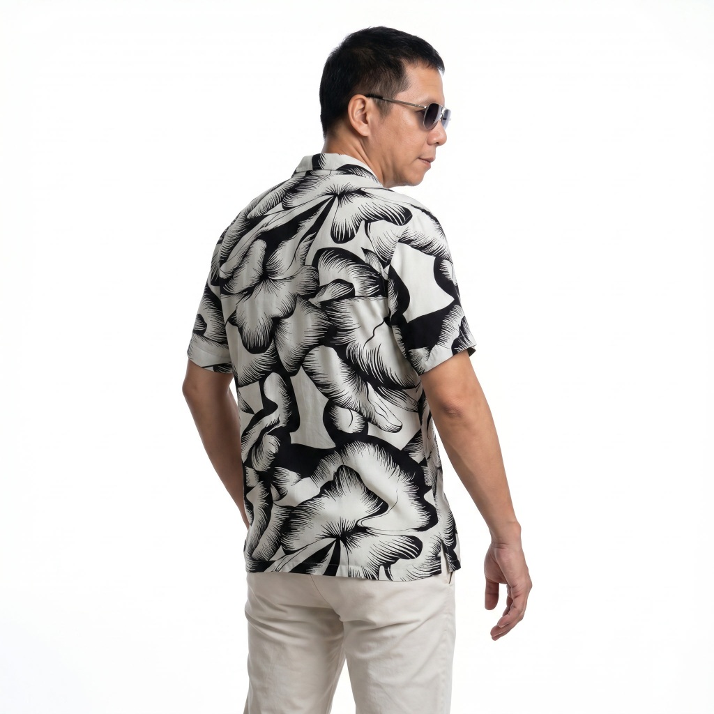 Kemeja Pantai | Baju Santai Cowok Cewek Motif Bunga Lengan Pendek Unisex - Andy Collection