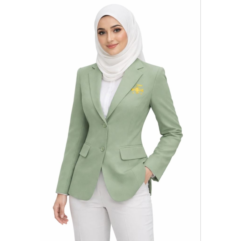 Blazer Muslimat NU - Jas wanita Muslimat NU bordir langsung