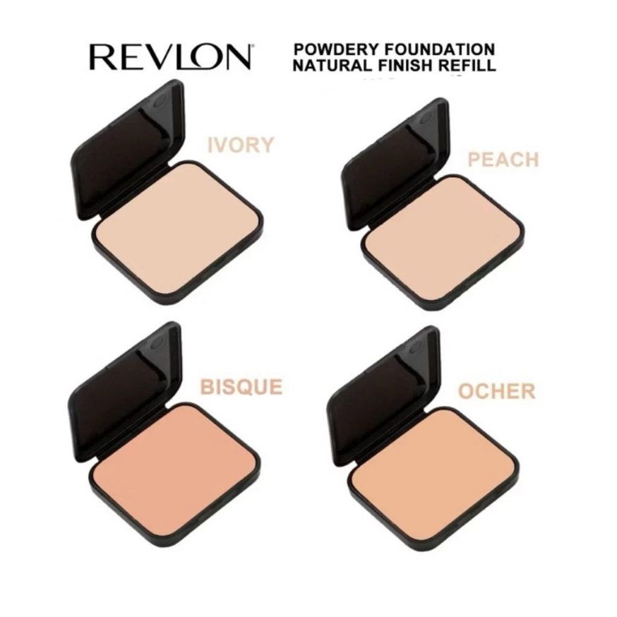 Revlon Natural Finish Powdery Foundation Reffil/Bedak basah Isi Ulang