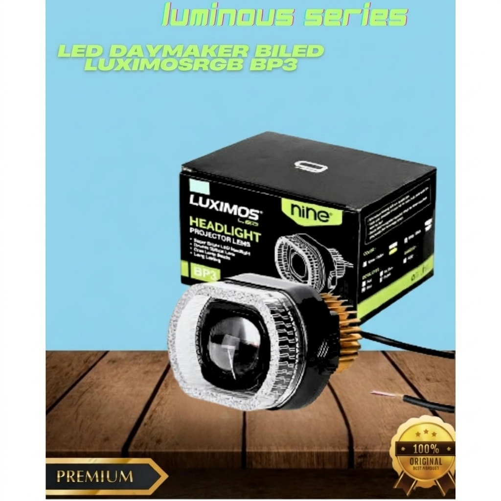 LAMPU BP3 BI-LED BILED MOTOR PROJECTOR MOTOR 9NINE LUXIMOS  40 WATT SHROUD DEVIL RGB