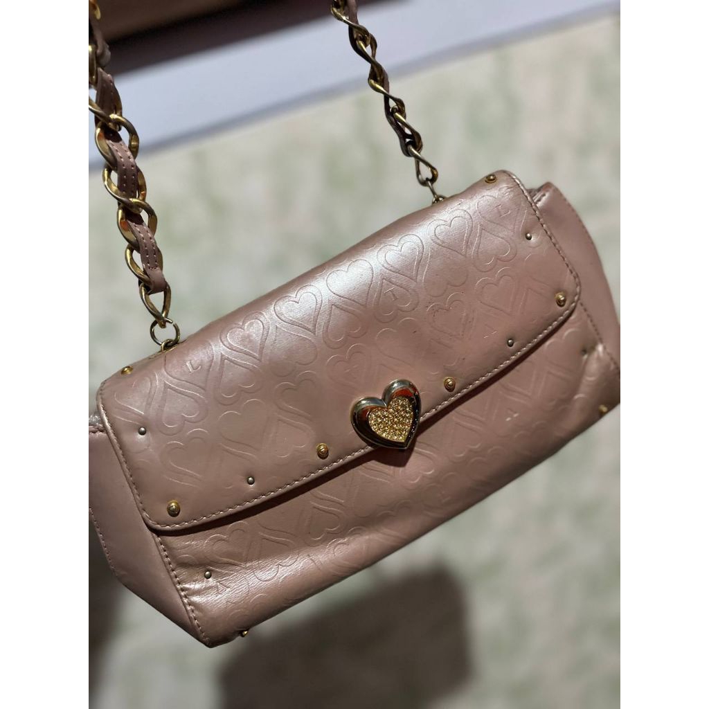 Shoulderbag Lovcat warna Dustypink Kulas | Tas Pesta Wanita Preloved Bekas Pribadi Second
