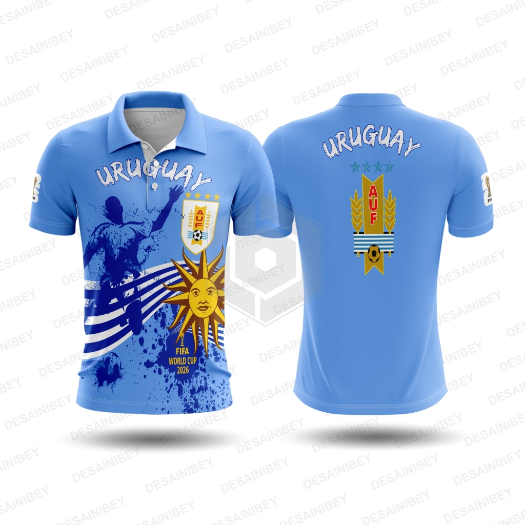 Baju Jersey Wangki Piala Dunia 2026 Uruguay / Kaos Uruguay  Printing Art01