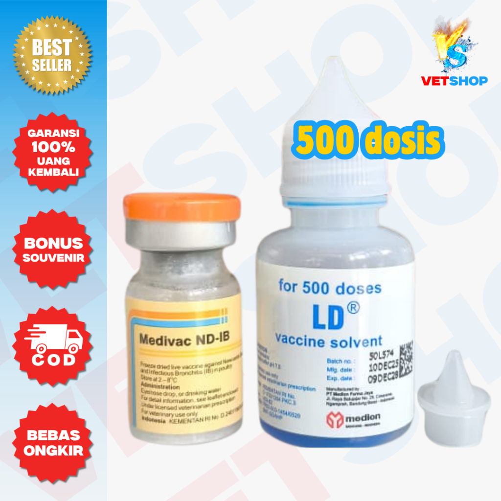 Vaksin Ayam ND IB 500 Dosis - VETSHOP