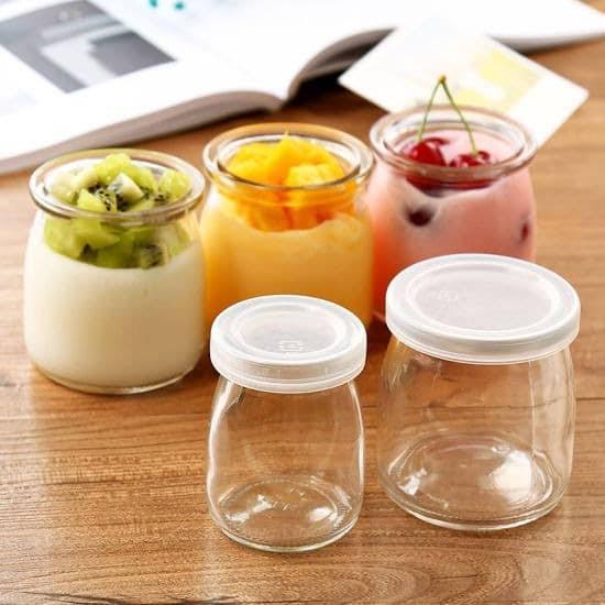 Toples Kecil Kaca Beling Bening Transparan Awet Kuat Tebal Tahan Panas Kapasitas 200ML Food Canister