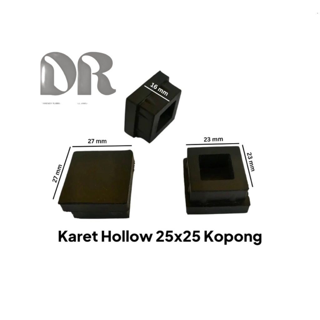 KARET KAKI HOLLOW 25x25 KOPONG